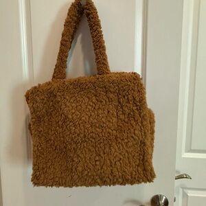 Target Tan Faux Fur Tote Bag